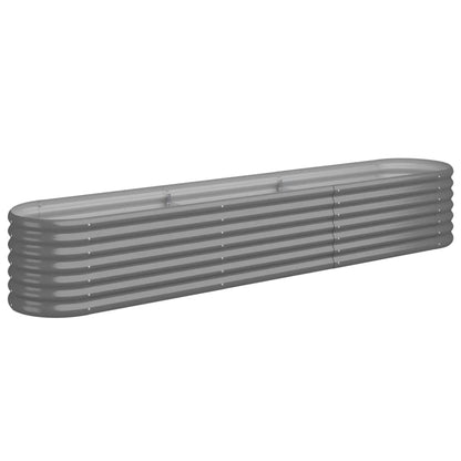 Letto Giardino Acciaio Zincato 224x40x36 cm Grigio | homemem39
