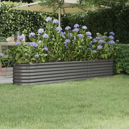 Letto Giardino Acciaio Zincato 224x40x36 cm Grigio