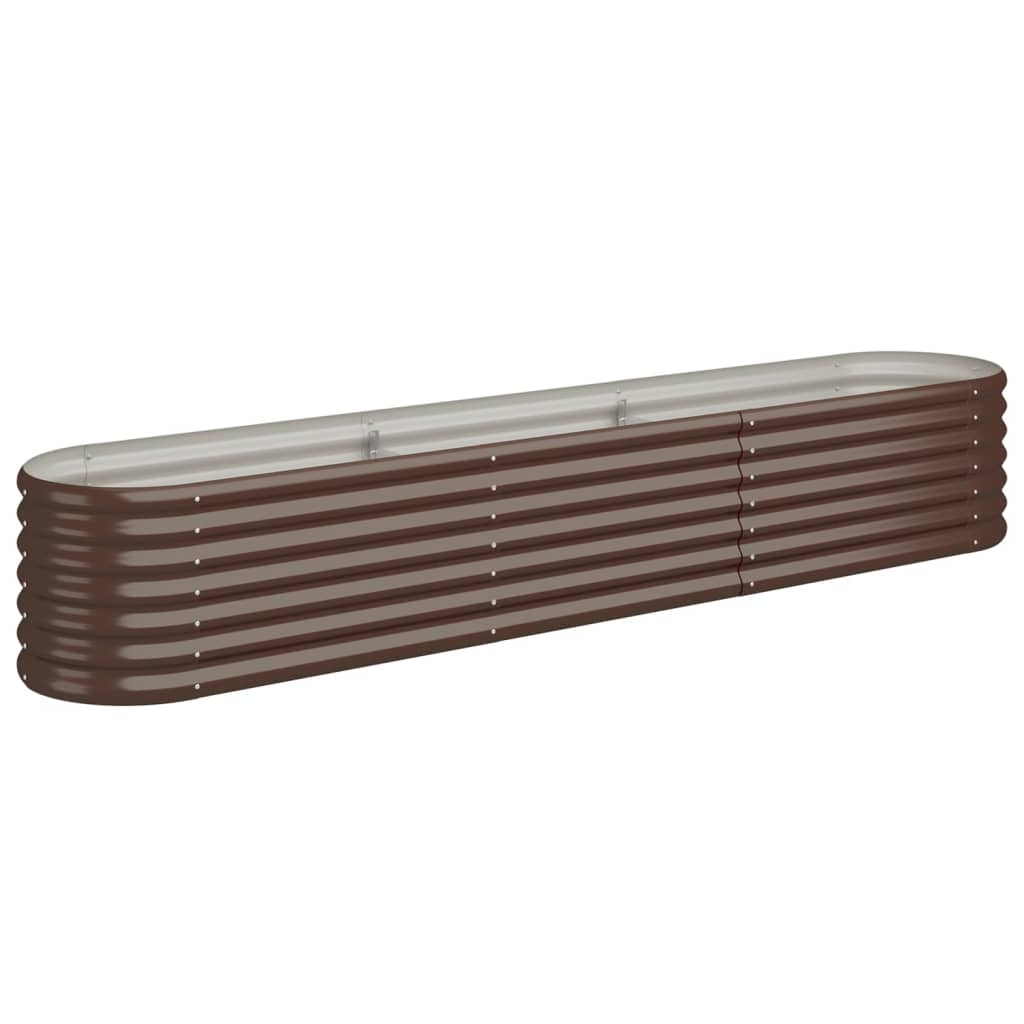 Letto Giardino Acciaio Zincato 224x40x36cm Marrone | homemem39