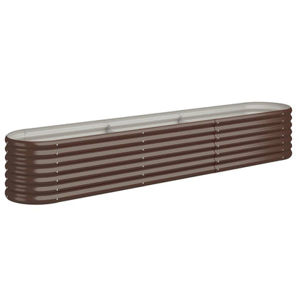 Letto Giardino Acciaio Zincato 224x40x36cm Marrone | homemem39