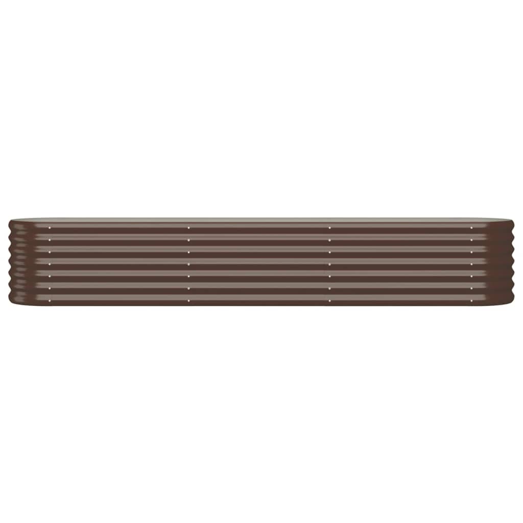 Letto Giardino Acciaio Zincato 224x40x36cm Marrone | homemem39