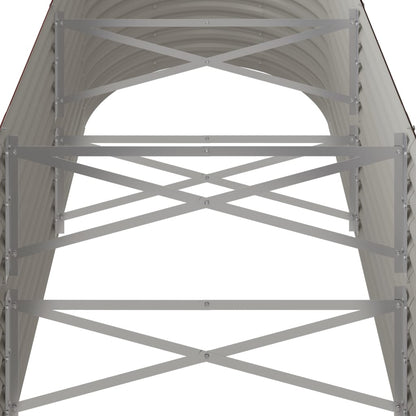 Letto Giardino Acciaio Zincato 224x40x36cm Marrone - homemem39