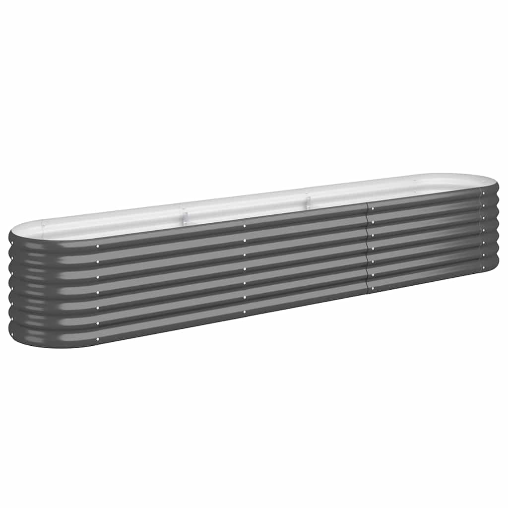 Letto da Giardino in Acciaio Zincato 224x40x36 cm Antracite | homemem39