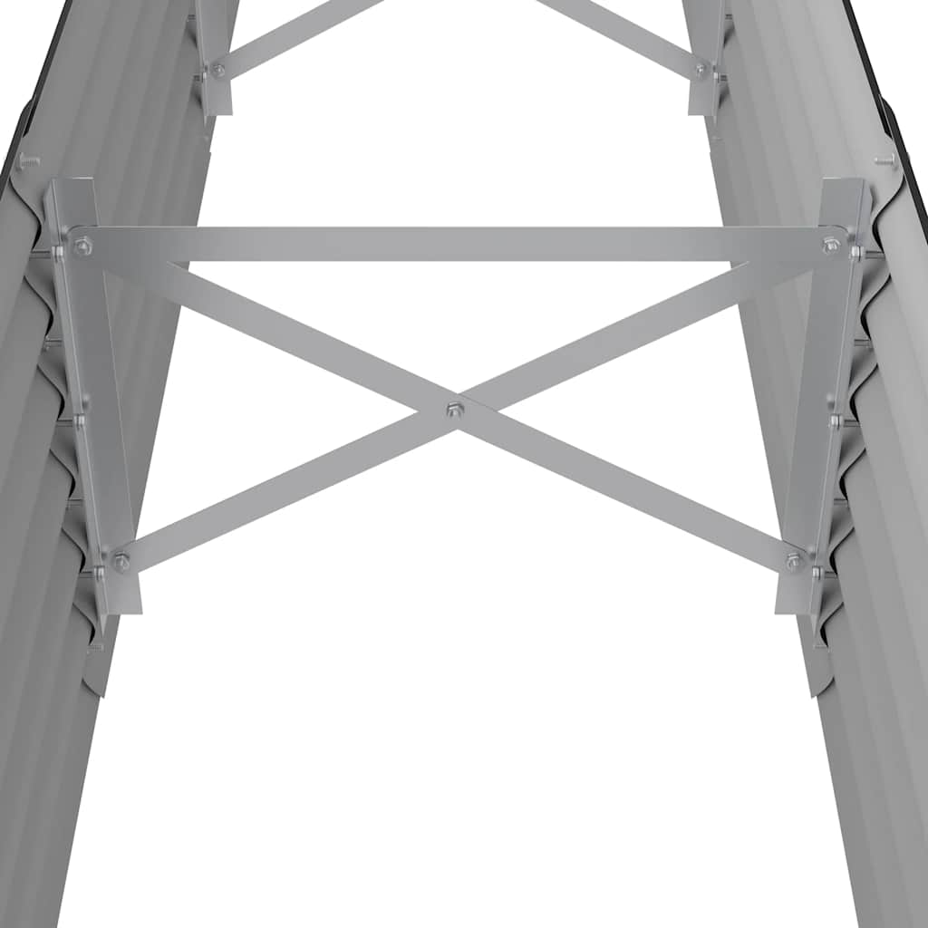 Letto da Giardino in Acciaio Zincato 224x40x36 cm Antracite | homemem39