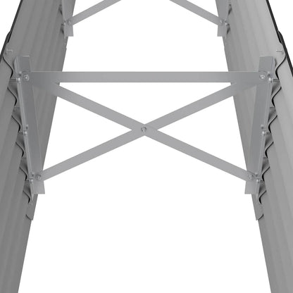 Letto da Giardino in Acciaio Zincato 224x40x36 cm Antracite | homemem39