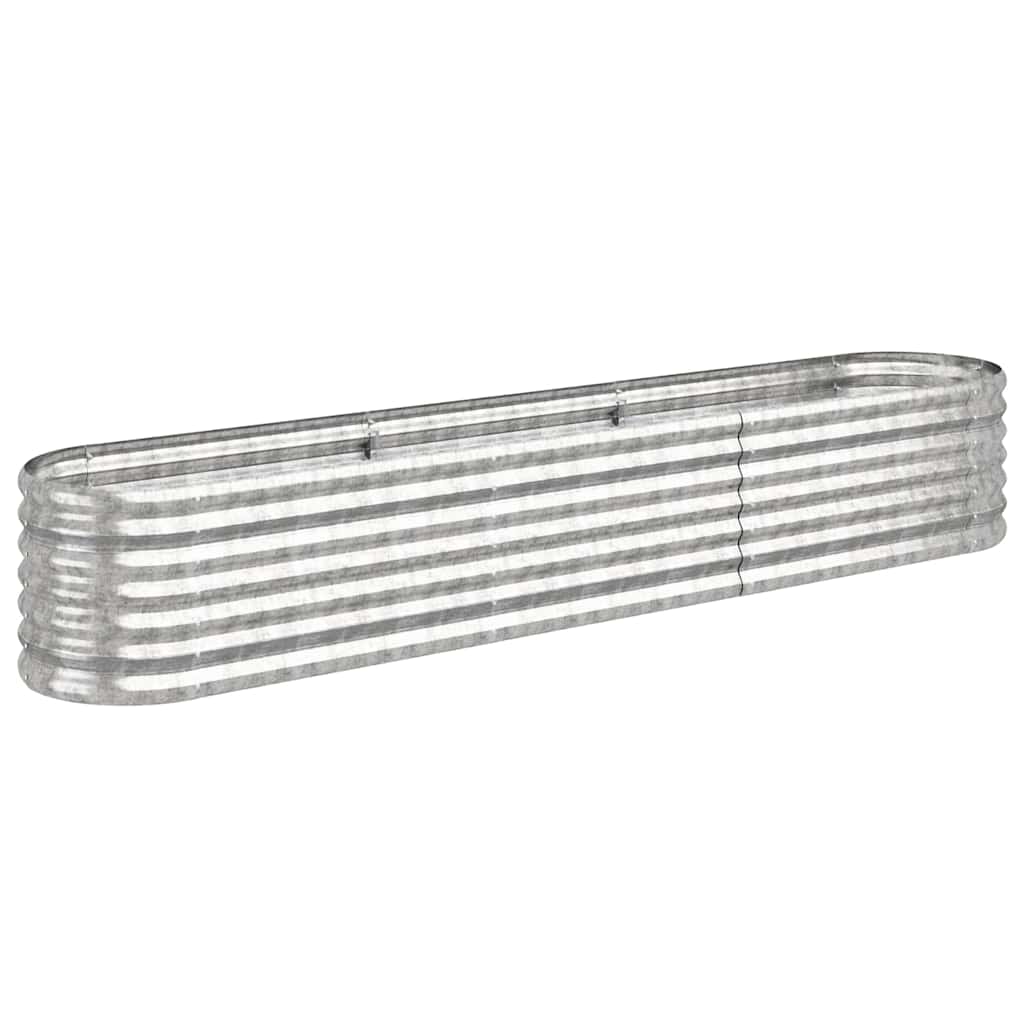 Letto Giardino Acciaio Zincato 224x40x36cm Argento | homemem39