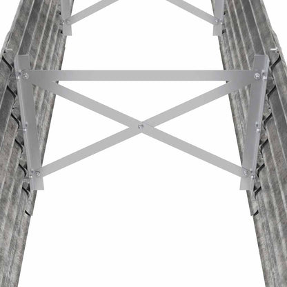 Letto Giardino Acciaio Zincato 224x40x36cm Argento | homemem39