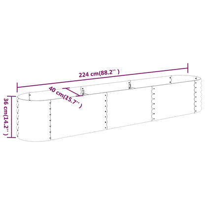 Letto Giardino Acciaio Zincato 224x40x36cm Argento | homemem39