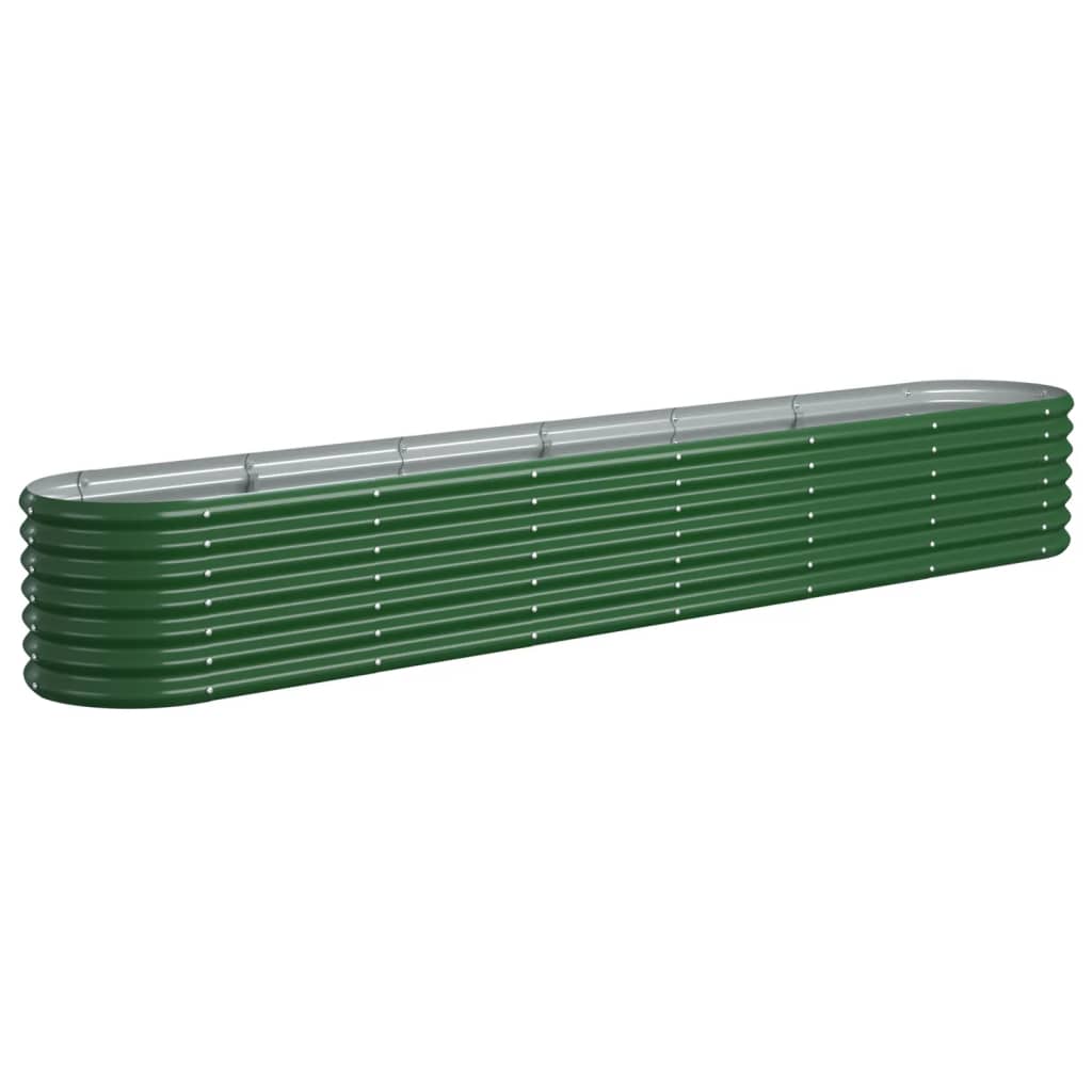 Letto Giardino Acciaio Zincato 224x40x36 cm Verde - homemem39