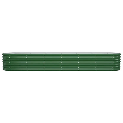 Letto Giardino Acciaio Zincato 224x40x36 cm Verde - homemem39