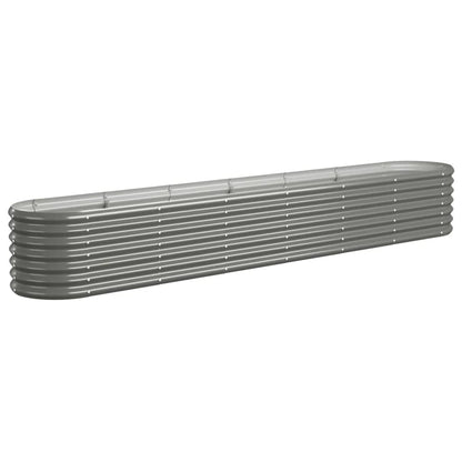 Letto Giardino Acciaio Zincato 224x40x36 cm Grigio