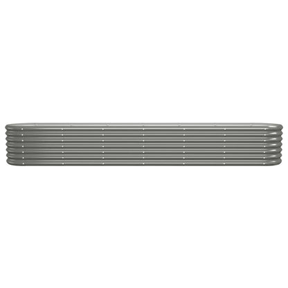 Letto Giardino Acciaio Zincato 224x40x36 cm Grigio