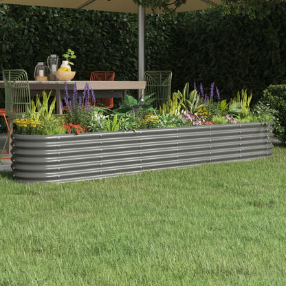 Letto Giardino Acciaio Zincato 224x40x36 cm Grigio