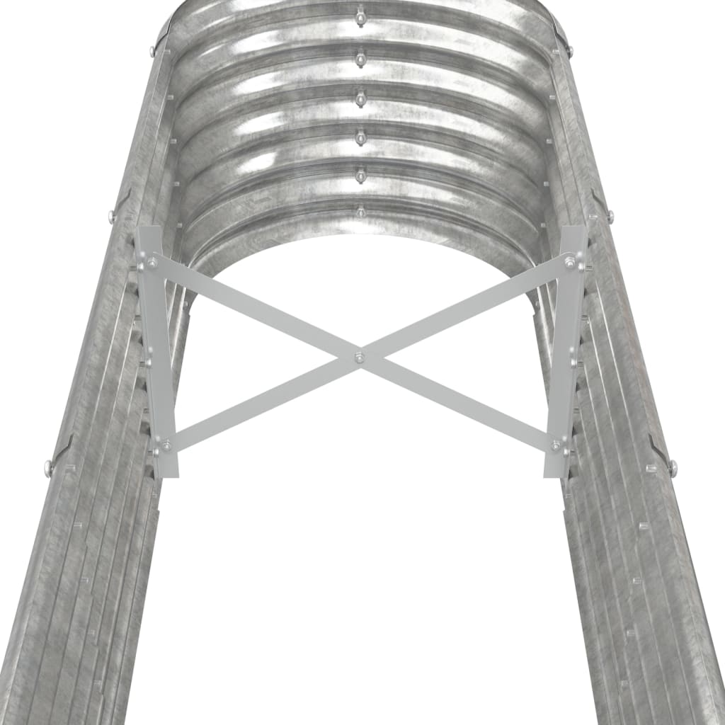 Letto Giardino Acciaio Zincato 260x40x36cm Argento - homemem39