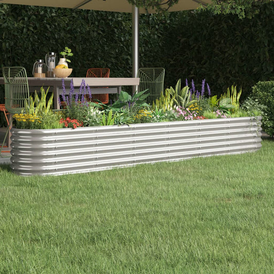 Letto Giardino Acciaio Zincato 260x40x36cm Argento | homemem39