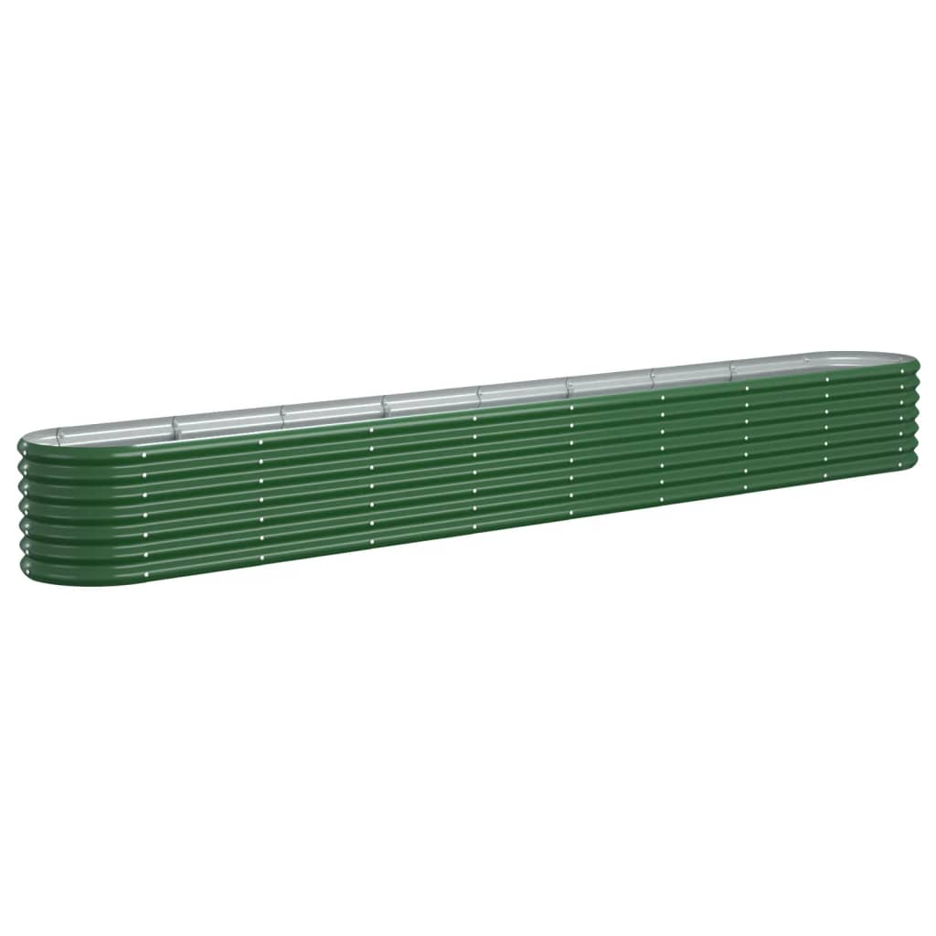 Letto Giardino Acciaio Zincato 332x40x36 cm Verde | homemem39