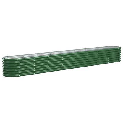 Letto Giardino Acciaio Zincato 332x40x36 cm Verde | homemem39