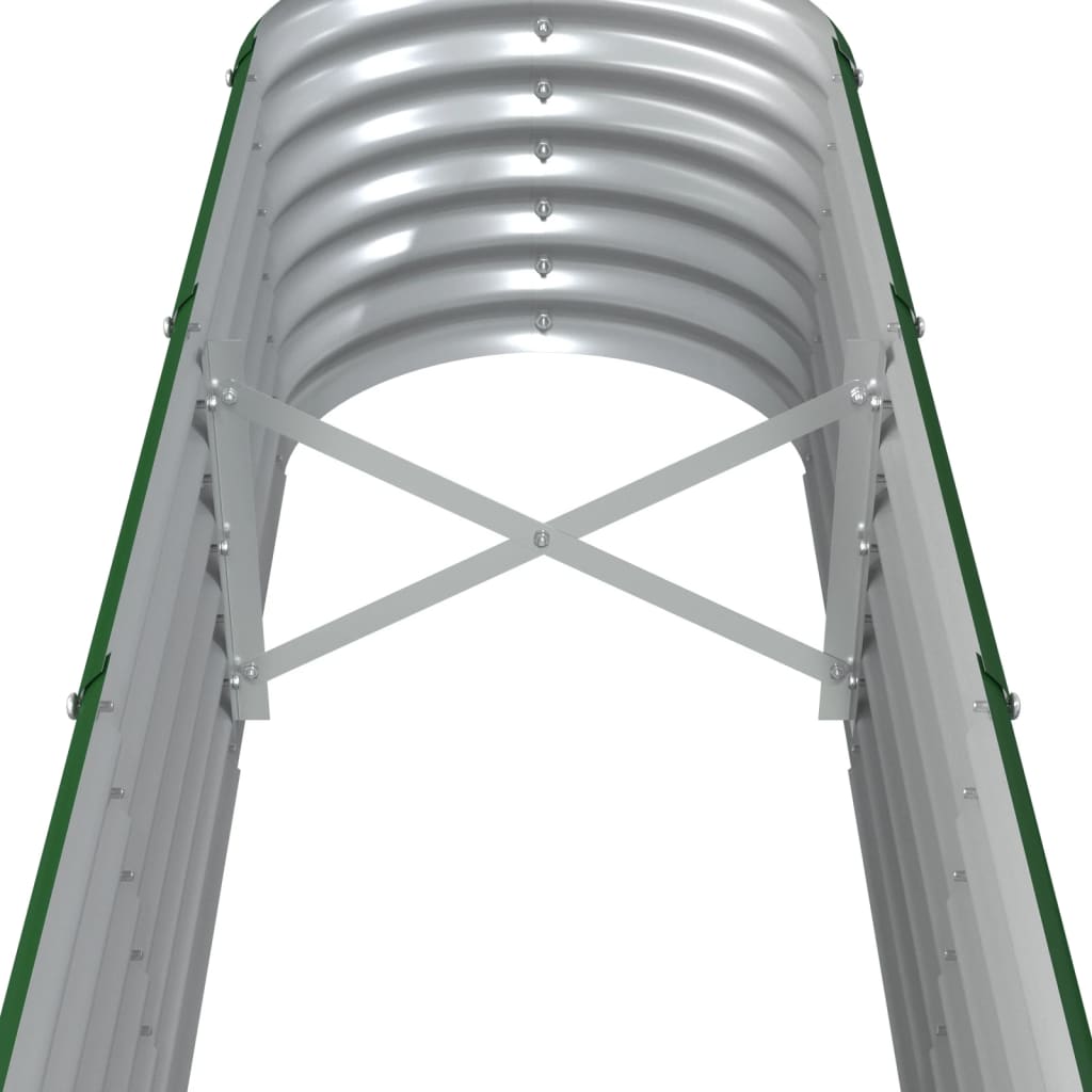 Letto Giardino Acciaio Zincato 332x40x36 cm Verde | homemem39