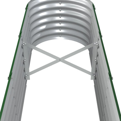 Letto Giardino Acciaio Zincato 332x40x36 cm Verde | homemem39