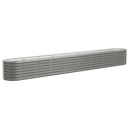 Letto Giardino Acciaio Zincato 332x40x36 cm Grigio