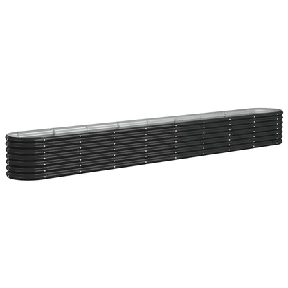 Letto da Giardino in Acciaio Zincato 332x40x36 cm Antracite - homemem39