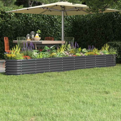 Letto da Giardino in Acciaio Zincato 332x40x36 cm Antracite