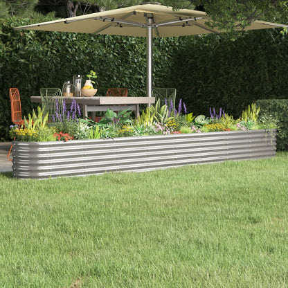 Letto Giardino Acciaio Zincato 332x40x36cm Argento | homemem39