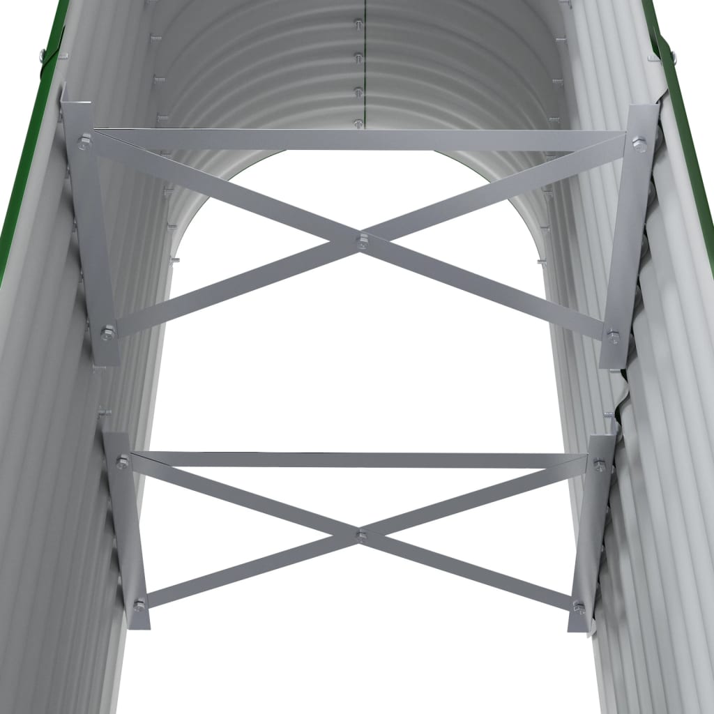 Letto Giardino Acciaio Zincato 114x40x68 cm Verde - homemem39