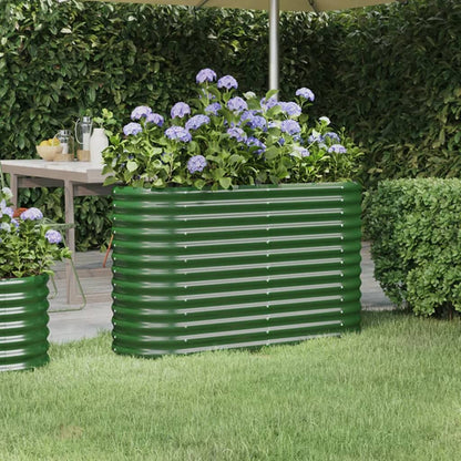 Letto Giardino Acciaio Zincato 114x40x68 cm Verde - homemem39