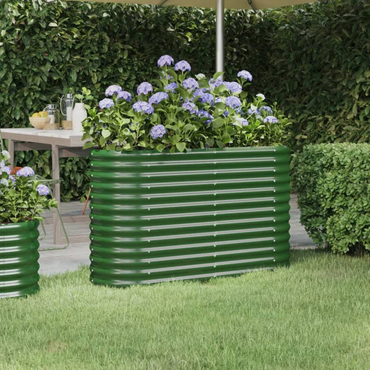 Letto Giardino Acciaio Zincato 114x40x68 cm Verde - homemem39