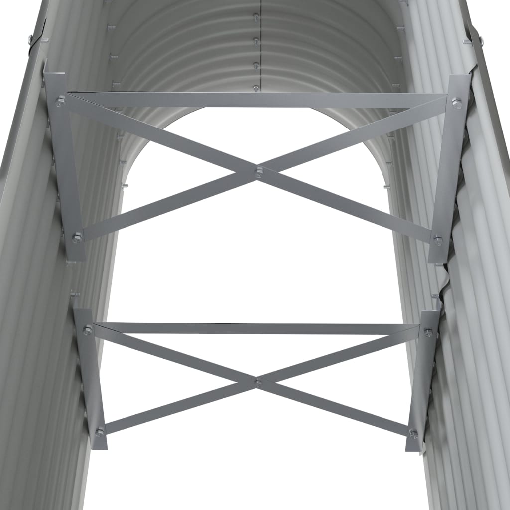 Letto Giardino Acciaio Zincato 114x40x68 cm Grigio - homemem39