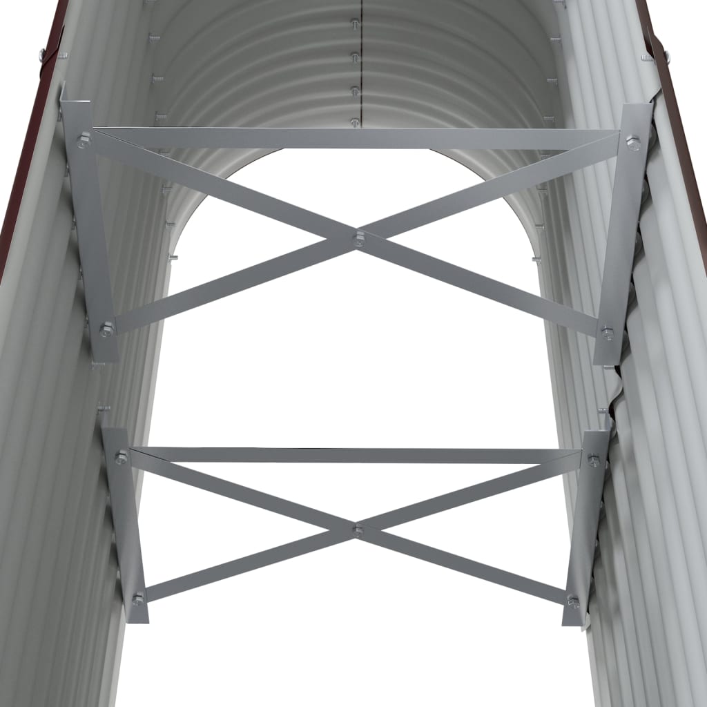 Letto Giardino Acciaio Zincato 114x40x68cm Marrone - homemem39