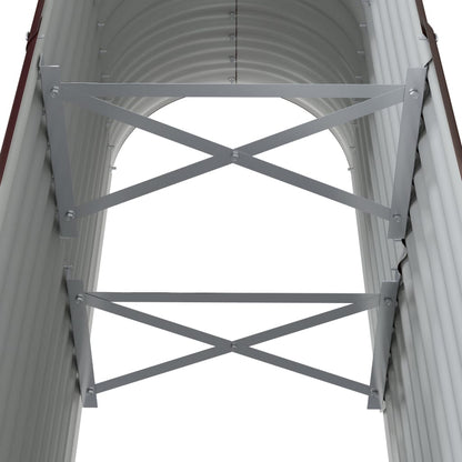 Letto Giardino Acciaio Zincato 114x40x68cm Marrone - homemem39