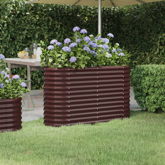 Letto Giardino Acciaio Zincato 114x40x68cm Marrone | homemem39
