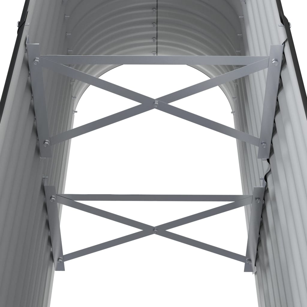 Letto da Giardino in Acciaio Zincato 114x40x68 cm Antracite - homemem39