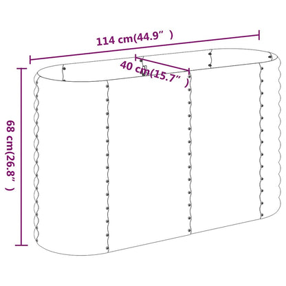 Letto da Giardino in Acciaio Zincato 114x40x68 cm Antracite | homemem39