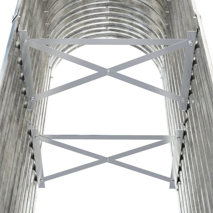 Letto Giardino Acciaio Zincato 114x40x68cm Argento