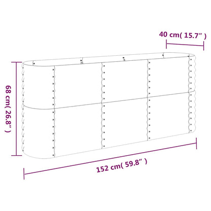 Letto da Giardino in Acciaio Zincato 152x40x68 cm Antracite | homemem39