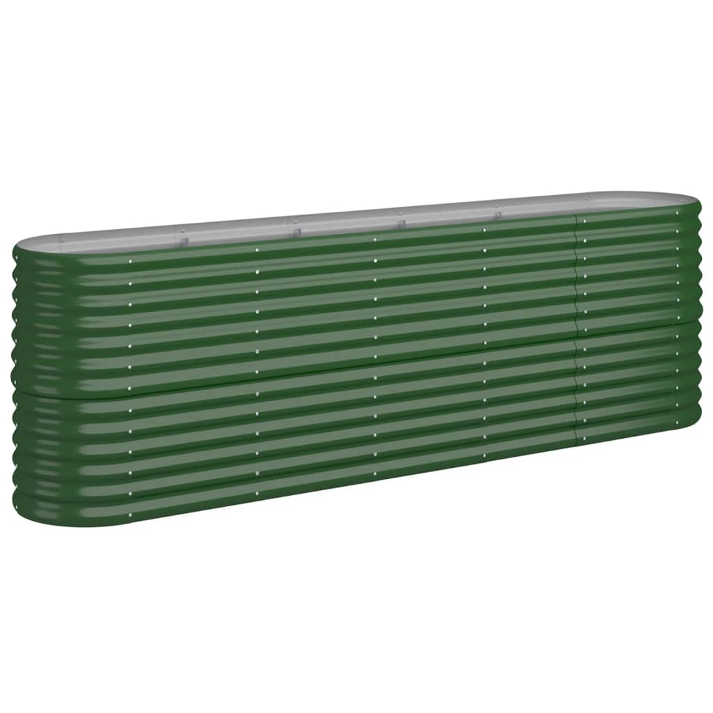Letto Giardino Acciaio Zincato 224x40x68 cm Verde | homemem39