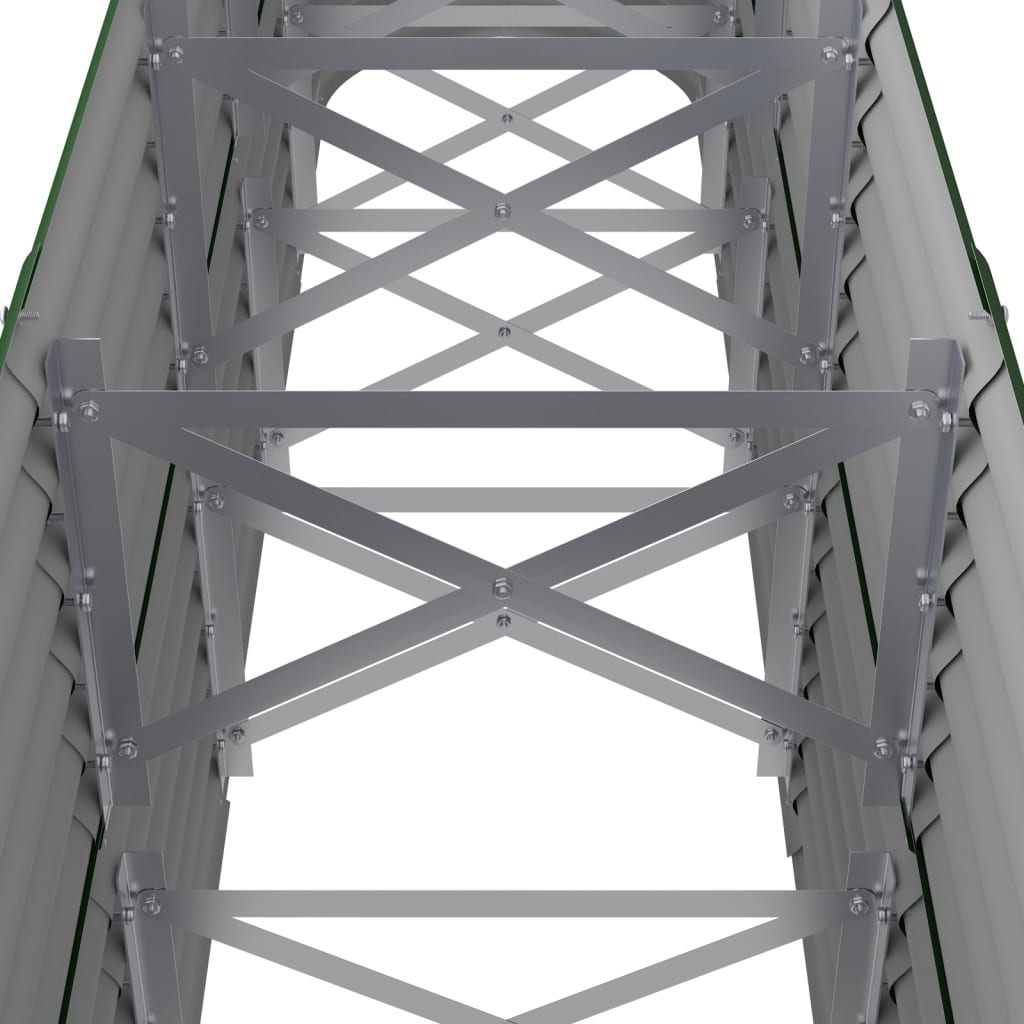 Letto Giardino Acciaio Zincato 224x40x68 cm Verde - homemem39