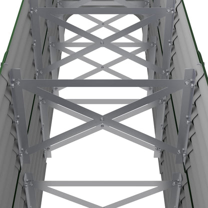 Letto Giardino Acciaio Zincato 224x40x68 cm Verde - homemem39