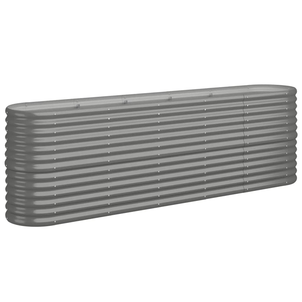Letto Giardino Acciaio Zincato 224x40x68 cm Grigio | homemem39
