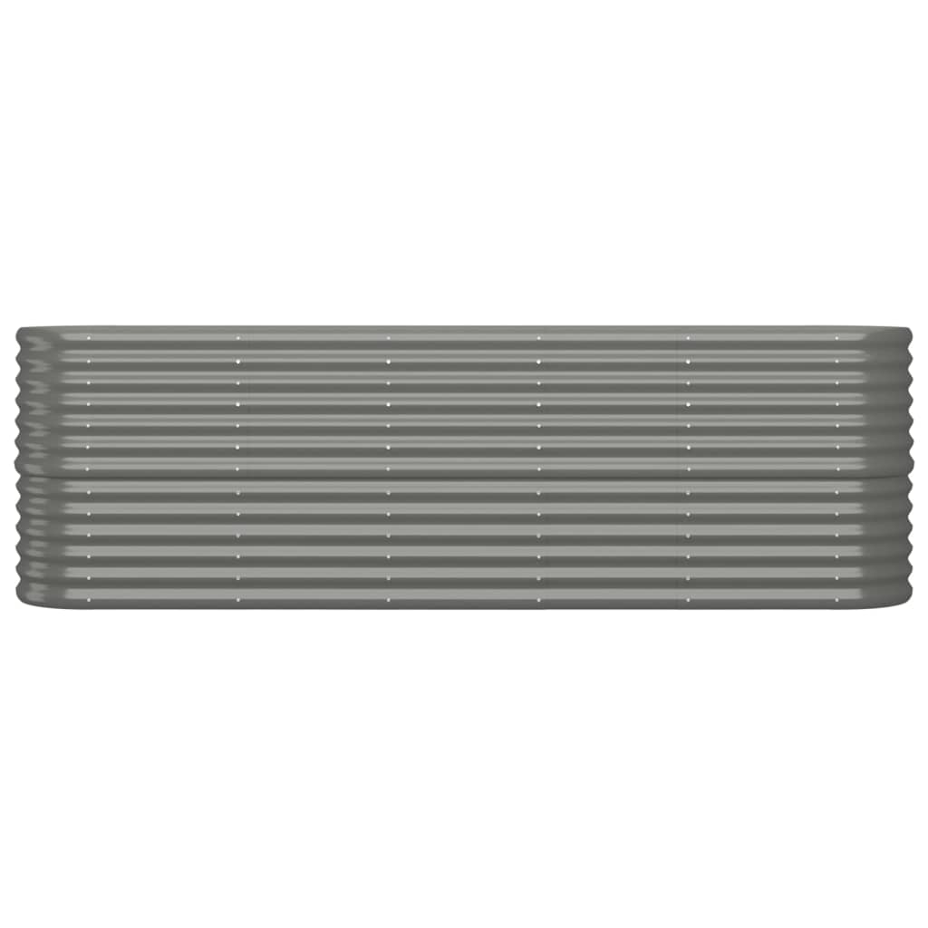 Letto Giardino Acciaio Zincato 224x40x68 cm Grigio | homemem39