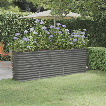 Letto Giardino Acciaio Zincato 224x40x68 cm Grigio | homemem39