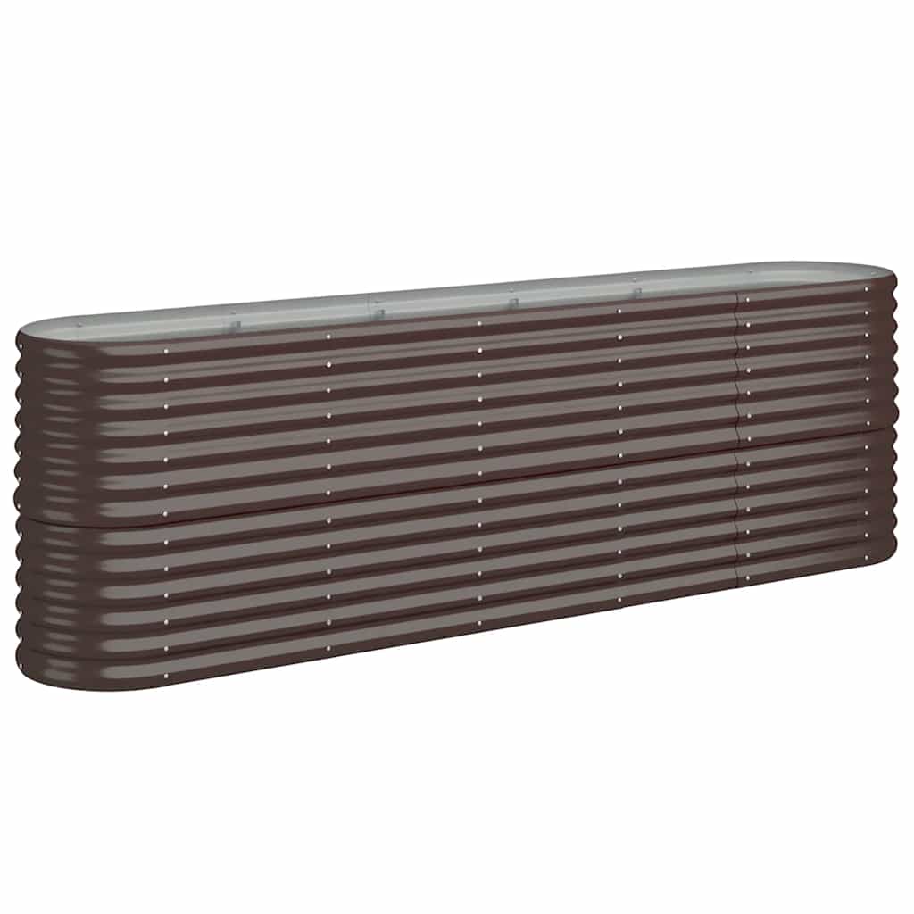 Letto Giardino Acciaio Zincato 224x40x68cm Marrone | homemem39