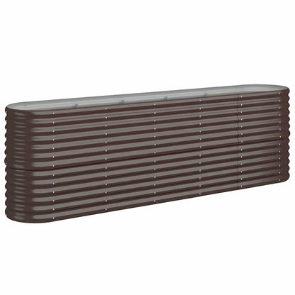 Letto Giardino Acciaio Zincato 224x40x68cm Marrone | homemem39