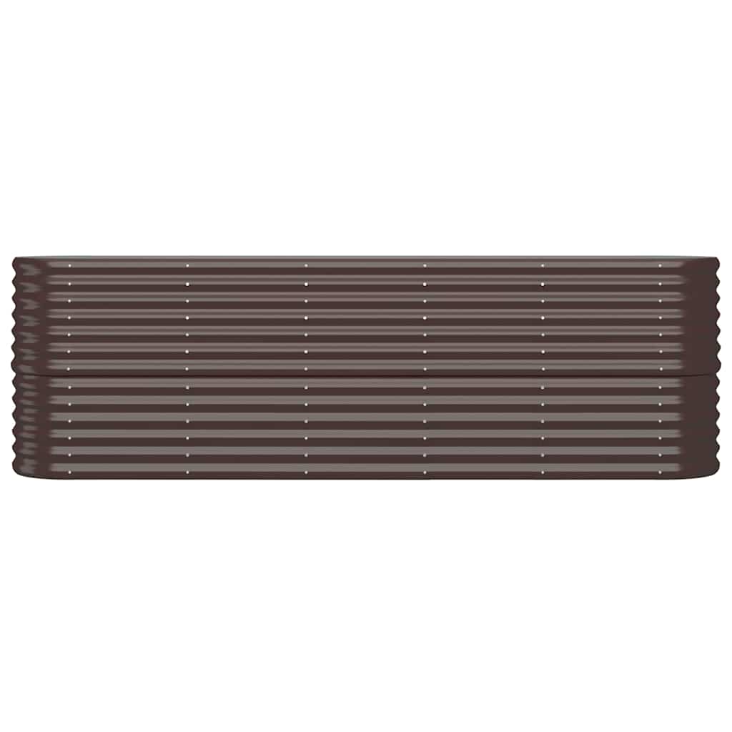 Letto Giardino Acciaio Zincato 224x40x68cm Marrone | homemem39