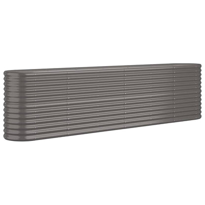 Letto Giardino Acciaio Zincato 260x40x68 cm Grigio | homemem39