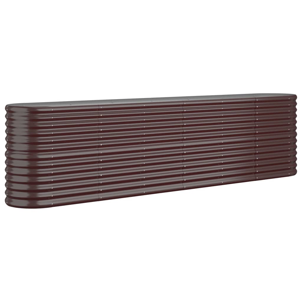 Letto Giardino Acciaio Zincato 260x40x68cm Marrone | homemem39