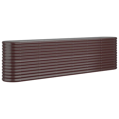 Letto Giardino Acciaio Zincato 260x40x68cm Marrone | homemem39